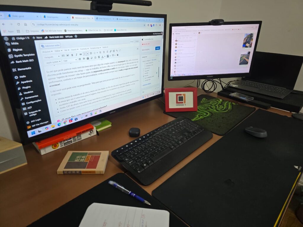 Mousepad - Mesa de Trabalho da Código 1 TI