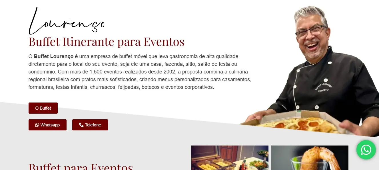Buffet Lourenço: site profissional para referência em churrasco em Santos SP
