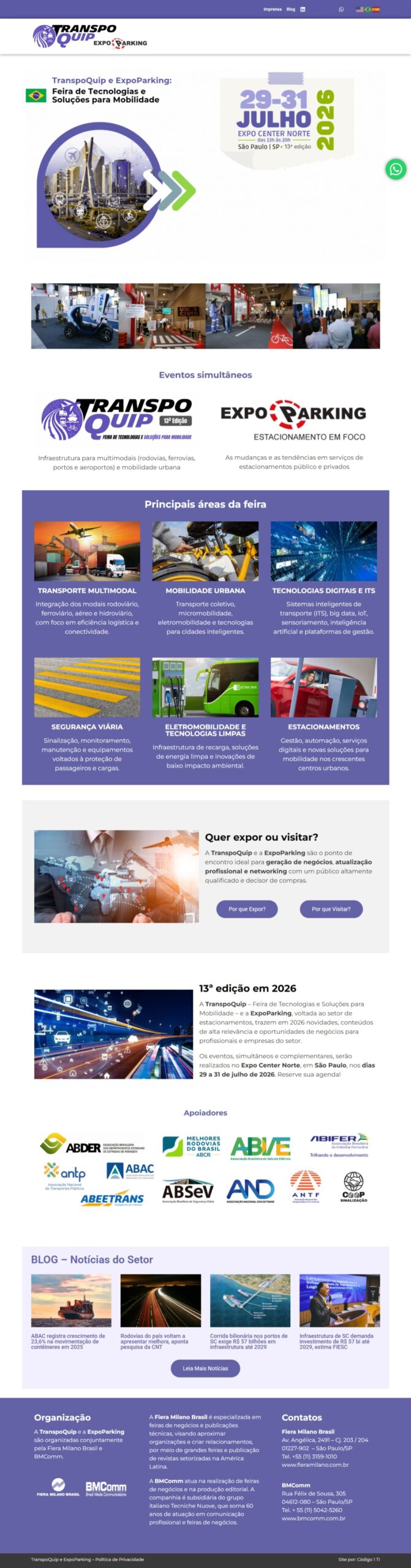 Novo site Transpoquip