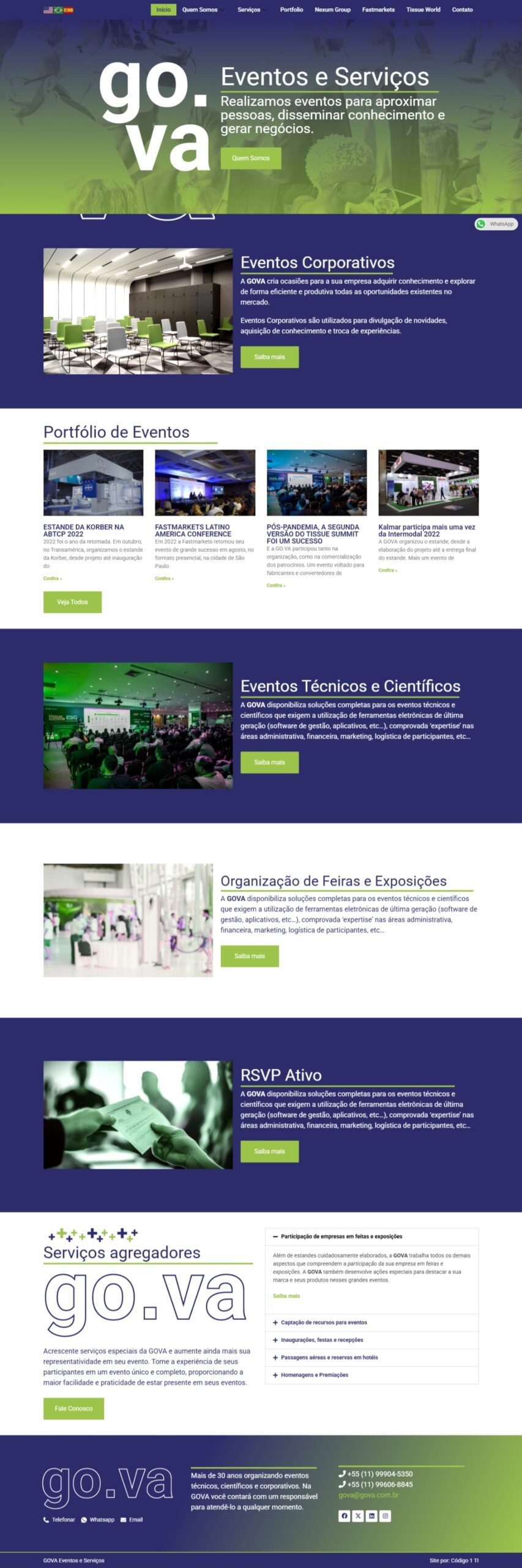 Site: GOVA Eventos e Serviços