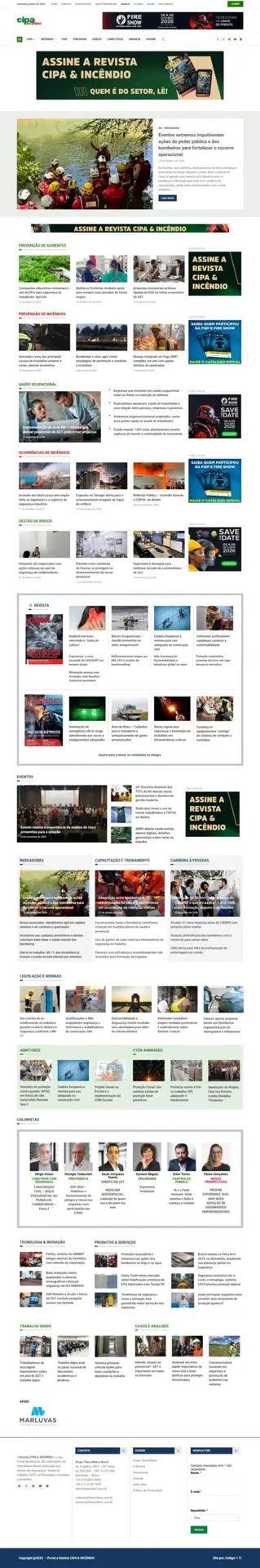 Portal de notícias - Revista Cipa & Incêndio