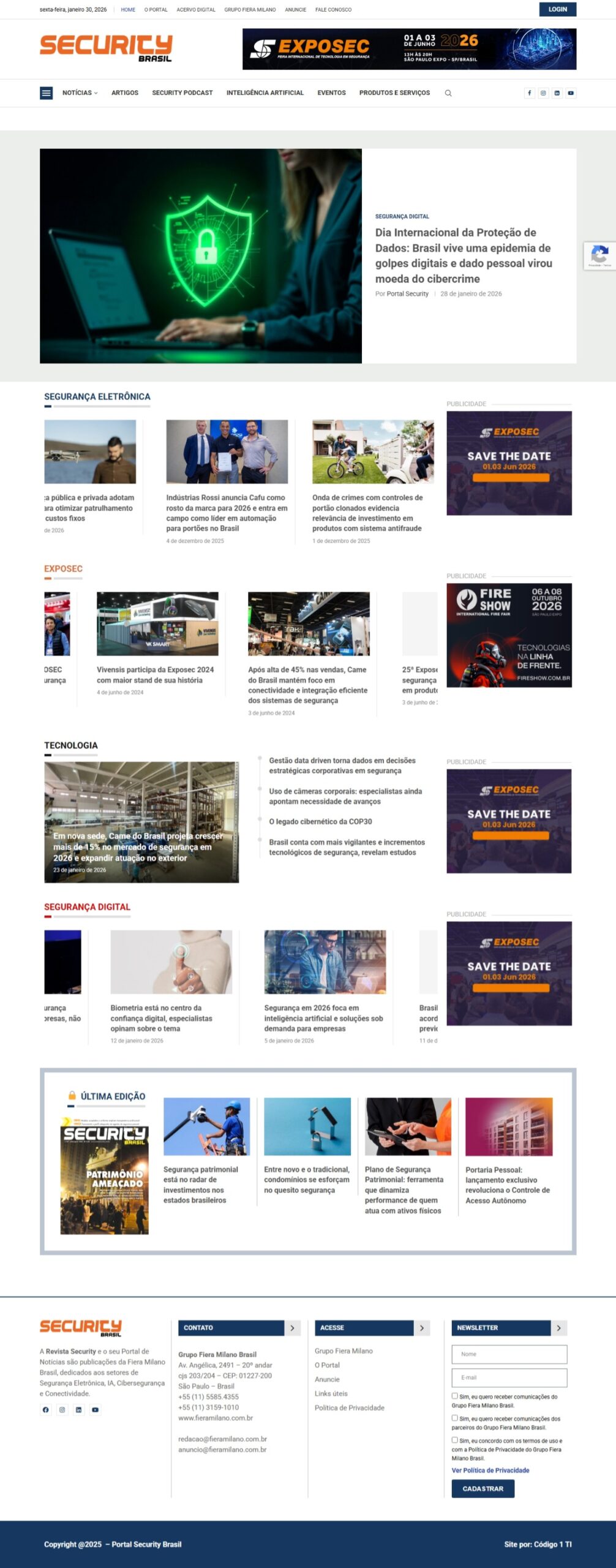 Site Revista Security Portal de Notícias