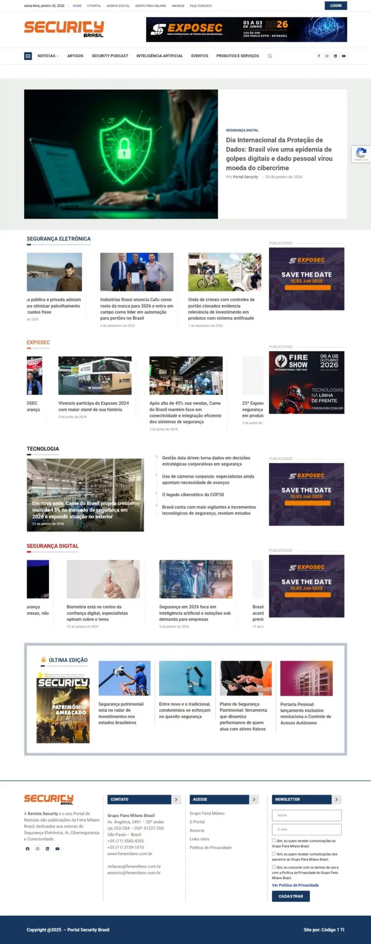 Site Revista Security Portal de Notícias
