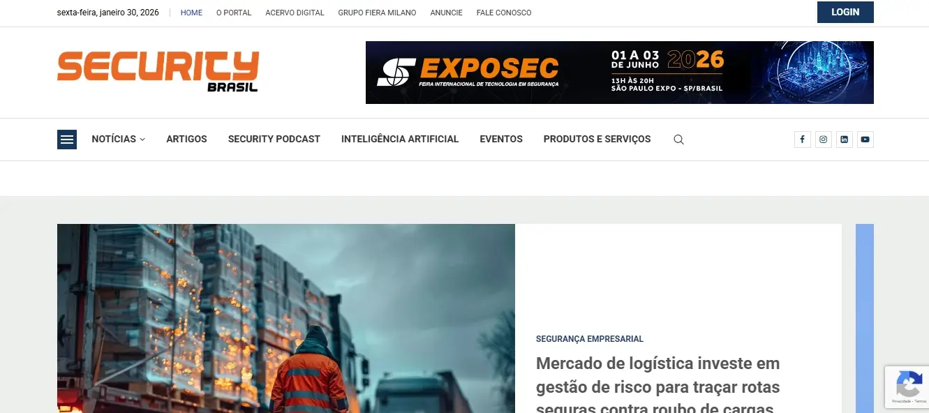 Site Revista Security Portal de Notícias