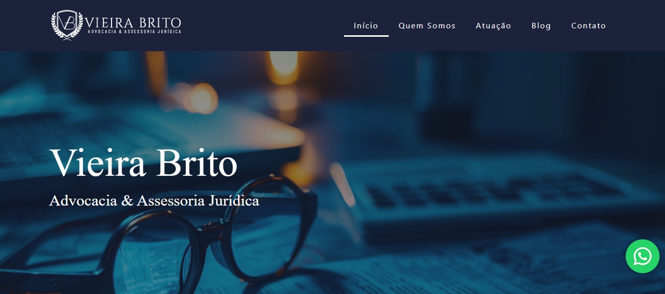 Novo site Vieira Brito Advocacia
