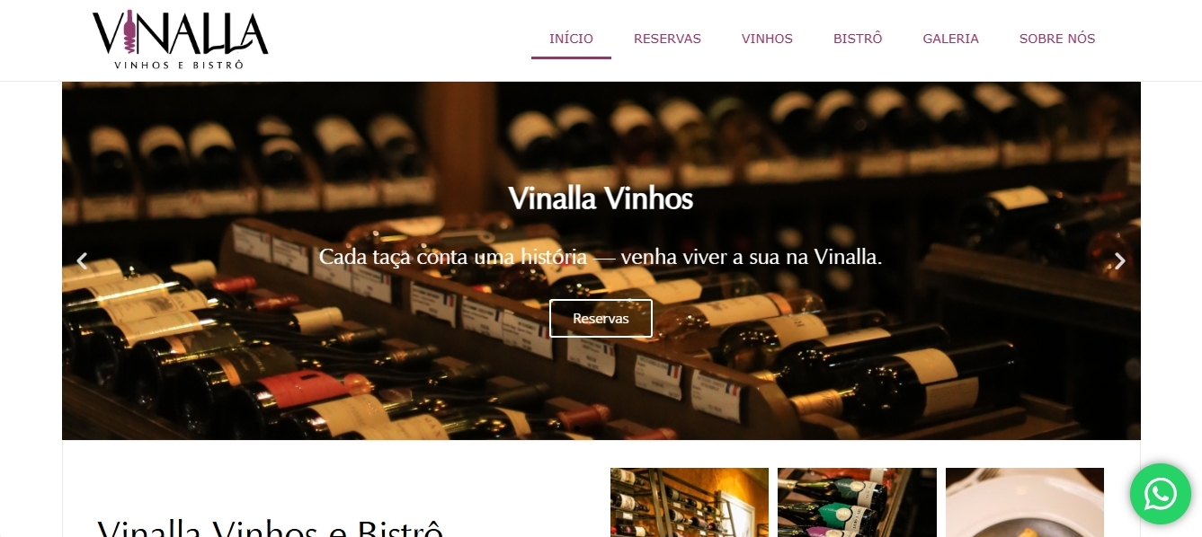 site vinalla vinhos e bistrô