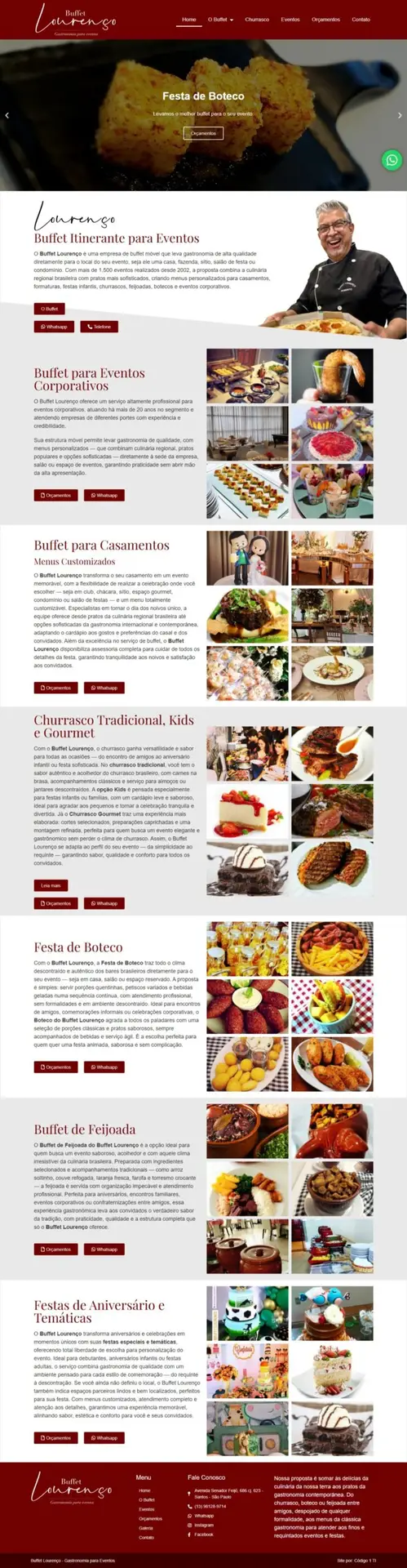 site buffet lourenço santos sp