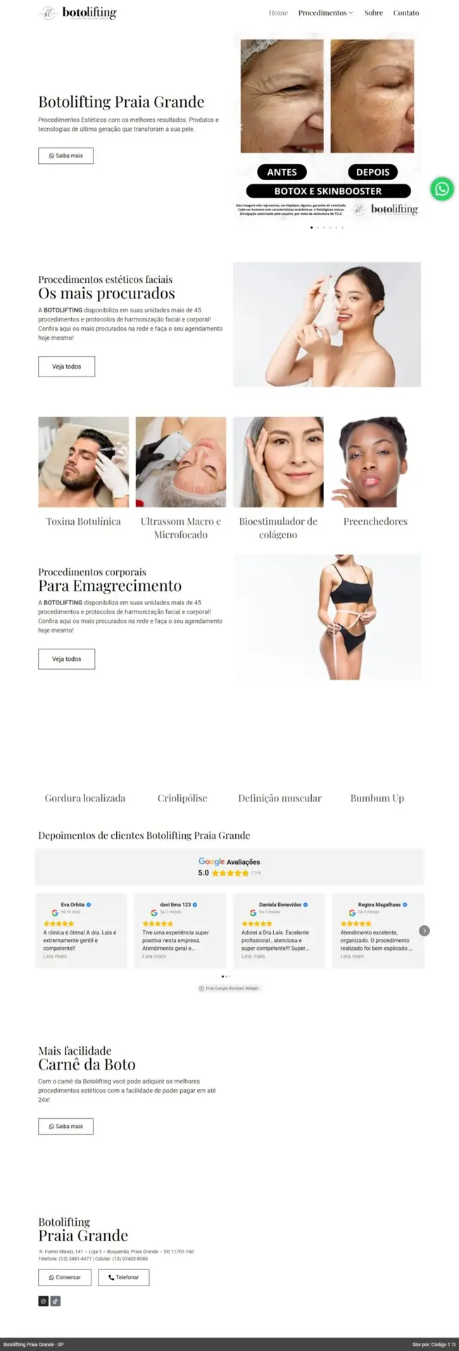 Botolifting Praia Grande - Clinica de Estética