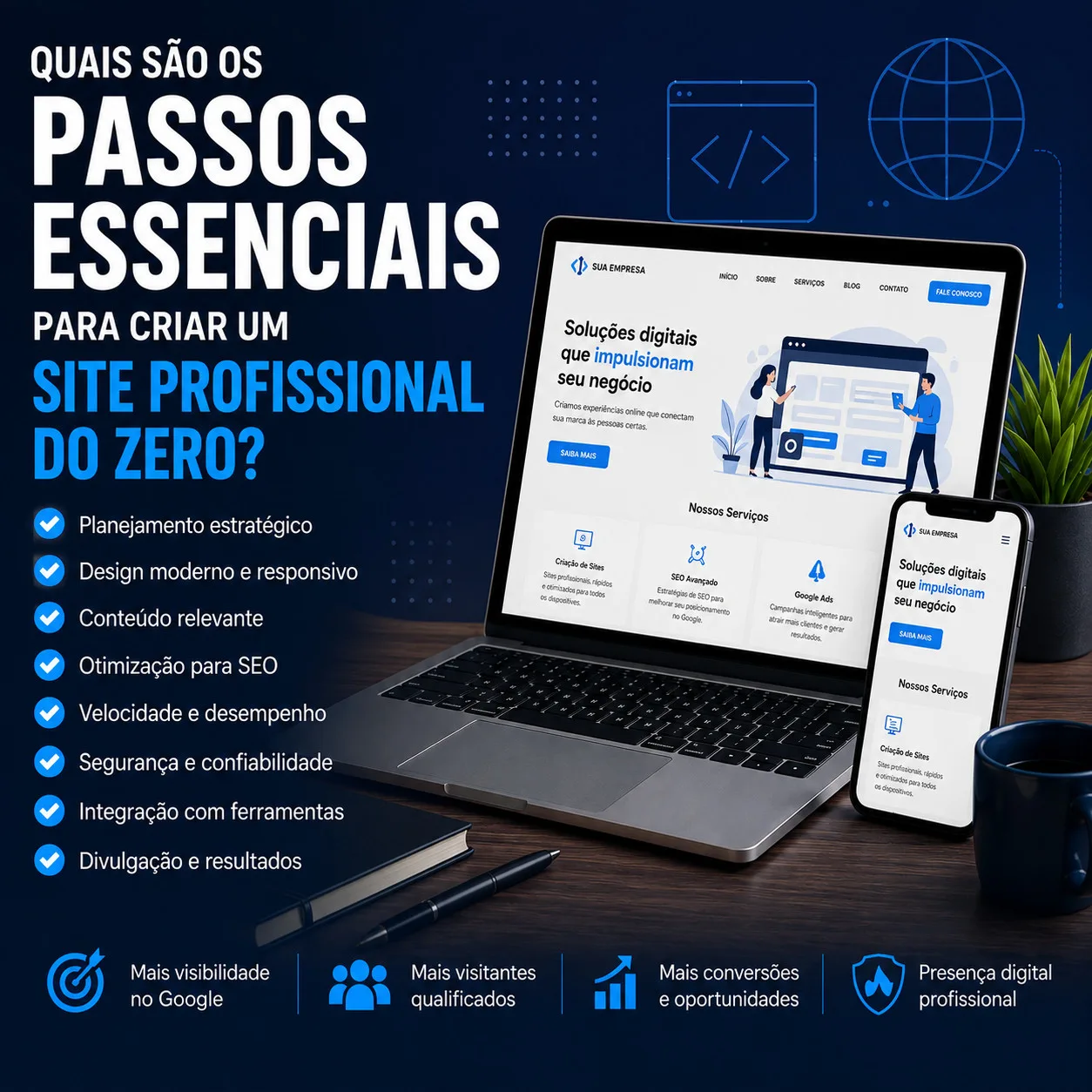 Site profissional Código 1 TI