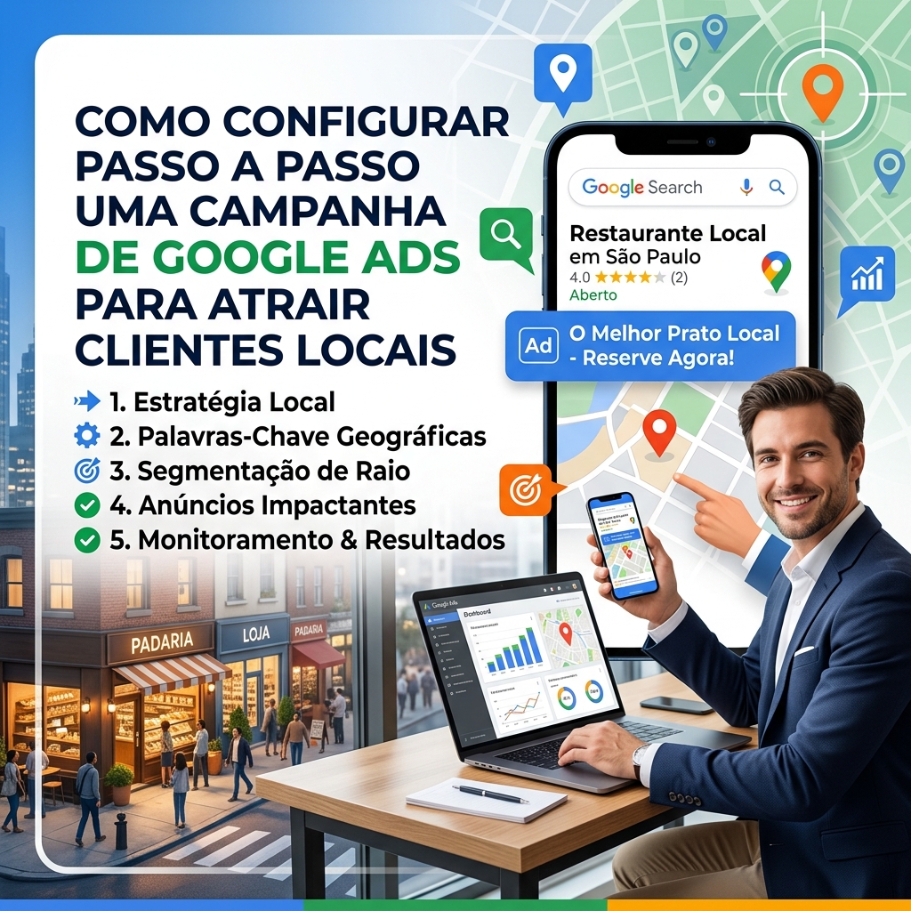 Como configurar passo a passo uma campanha de Google Ads para atrair clientes locais