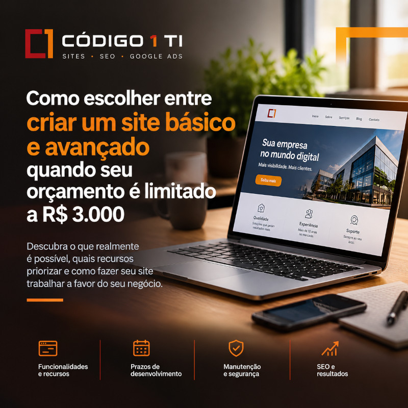 Quer criar um site profissional sem ultrapassar seu orçamento?