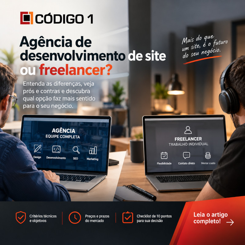 Agência de desenvolvimento de sites ou freelancer
