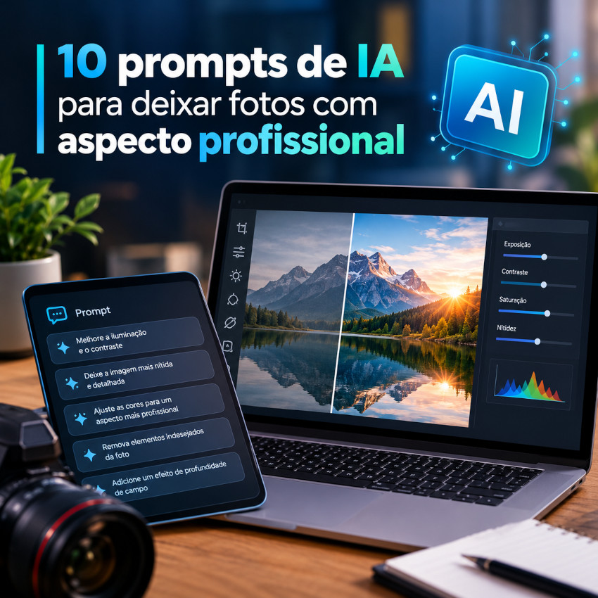 10 prompts de IA para deixar fotos com aspecto profissional