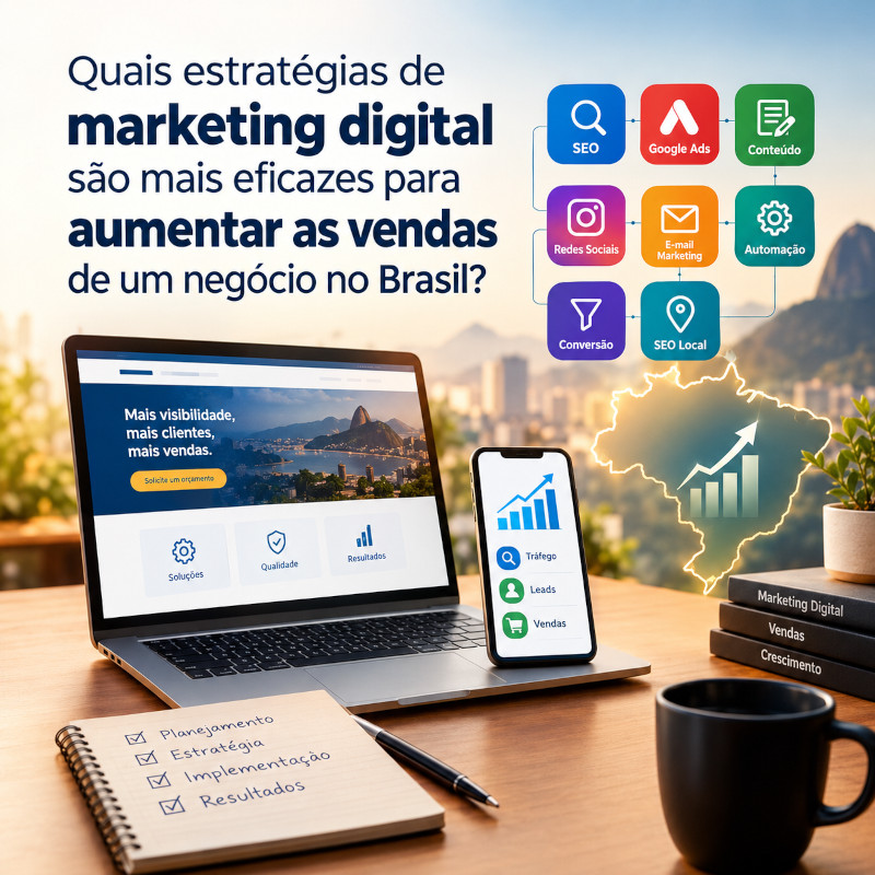 Quais estratégias de marketing digital são mais eficazes para aumentar as vendas de um negócio no Brasil?